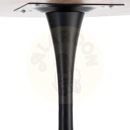 Mesa de comedor natural y negro en DM y metal 100x100x75cm - Ixia - 615320IX - foto-secundaria-5