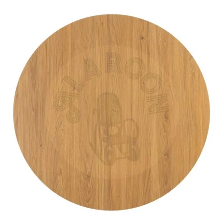 Mesa de comedor natural y negro en DM y metal 100x100x75cm - Ixia - 615320IX - foto-secundaria-6