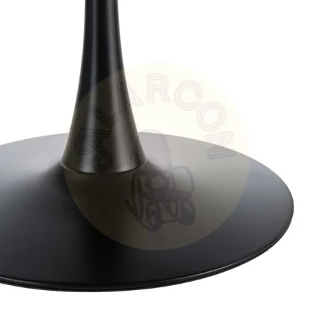 Mesa de comedor negra en piedra sinterizada con base de hierro 100x100x75cm - Ixia - 615321IX - foto-secundaria-4