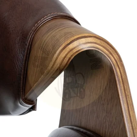 Silla marrón en madera y símil piel 61x56x82cm - Ixia - 615340IX - foto-secundaria-4