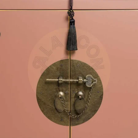 Mesita auxiliar en DM color moka con cajón y balda interior 45x26x69cm - Ixia - 615358IX - foto-secundaria-2
