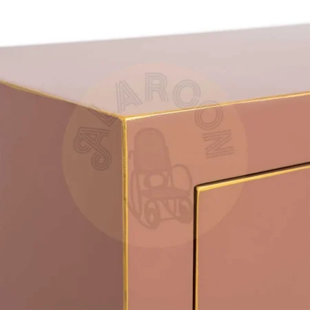 Mesita auxiliar en DM color moka con cajón y balda interior 45x26x69cm - Ixia - 615358IX - foto-secundaria-3