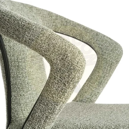 Silla tapizada en tejido jaspeado verde con estructura metálica 52.50x59x79cm - Ixia - 615368IX - foto-secundaria-5
