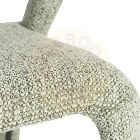 Silla tapizada en tejido jaspeado verde con estructura metálica 52.50x59x79cm - Ixia - 615368IX - foto-secundaria-6