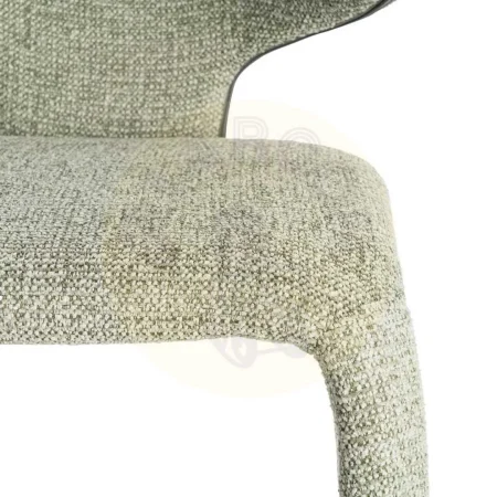 Silla tapizada en tejido jaspeado verde con estructura metálica 58x60x81cm - Ixia - 615372IX - foto-secundaria-5