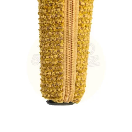 Silla tapizada jaspeada en tejido mostaza con estructura metálica 58x60x81cm - Ixia - 615373IX - foto-secundaria-7
