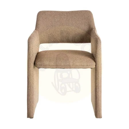 Silla Espiga en tejido marrón con estructura metálica 58x62.50x78cm - Ixia - 615375IX - foto-secundaria-1