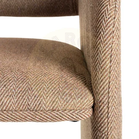 Silla Espiga en tejido marrón con estructura metálica 58x62.50x78cm - Ixia - 615375IX - foto-secundaria-4