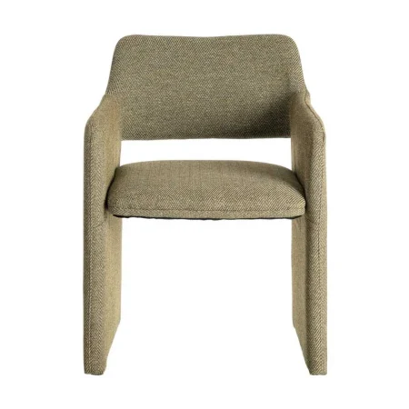 Silla Espiga tapizada en tejido verde con estructura metálica 58x62.50x78cm - Ixia - 615376IX - foto-blanco