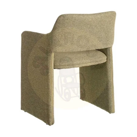 Silla Espiga tapizada en tejido verde con estructura metálica 58x62.50x78cm - Ixia - 615376IX - foto-secundaria-2