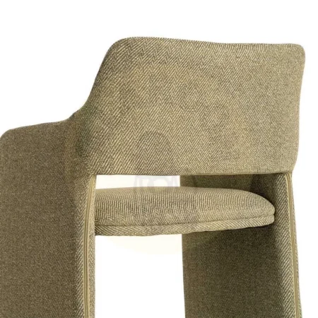 Silla Espiga tapizada en tejido verde con estructura metálica 58x62.50x78cm - Ixia - 615376IX - foto-secundaria-3