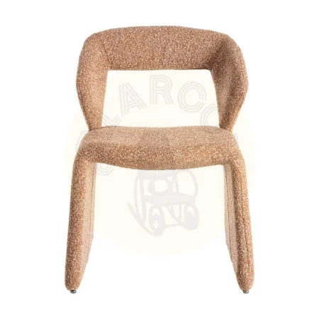 Silla tapizada en tejido salmón con estructura metálica certificada EN16139 altura de asiento 47cm 59x63x81cm - Ixia - 615377IX - foto-secundaria-1