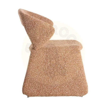 Silla tapizada en tejido salmón con estructura metálica certificada EN16139 altura de asiento 47cm 59x63x81cm - Ixia - 615377IX - foto-secundaria-2