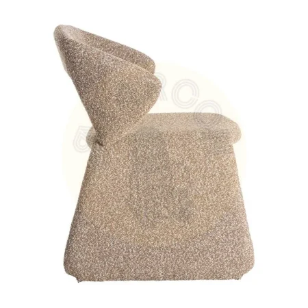 Silla beige de tejido con estructura metálica asiento 47cm 59x63x81cm - Ixia - 615378IX - foto-secundaria-2