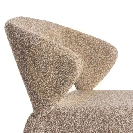 Silla beige de tejido con estructura metálica asiento 47cm 59x63x81cm - Ixia - 615378IX - foto-secundaria-5