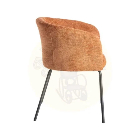 Silla color calabaza en tejido y metal asiento 47cm 61x56x77.50cm - Ixia - 615380IX - foto-secundaria-2