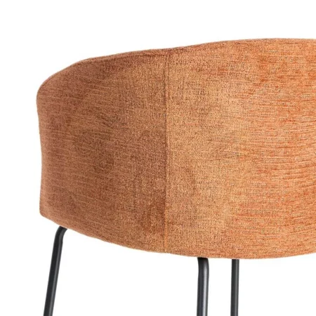 Silla color calabaza en tejido y metal asiento 47cm 61x56x77.50cm - Ixia - 615380IX - foto-secundaria-4