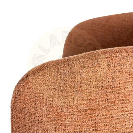 Silla color calabaza en tejido y metal asiento 47cm 61x56x77.50cm - Ixia - 615380IX - foto-secundaria-5