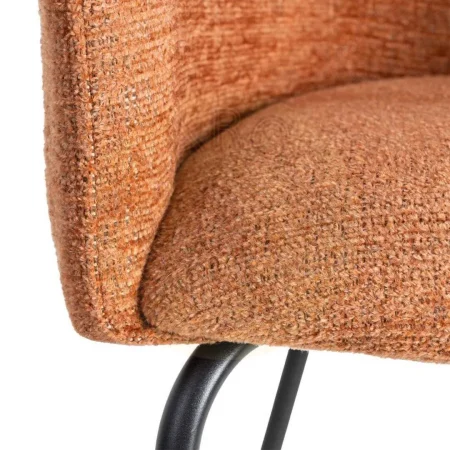 Silla color calabaza en tejido y metal asiento 47cm 61x56x77.50cm - Ixia - 615380IX - foto-secundaria-6