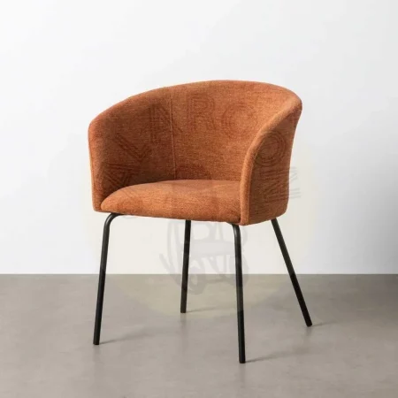 Silla color calabaza en tejido y metal asiento 47cm 61x56x77.50cm - Ixia - 615380IX - foto-secundaria-9
