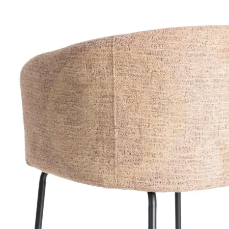 Silla rosa tapizada en tejido con estructura metálica para salón asiento 47cm 61x56x77.50cm - Ixia - 615381IX - foto-secundaria-4