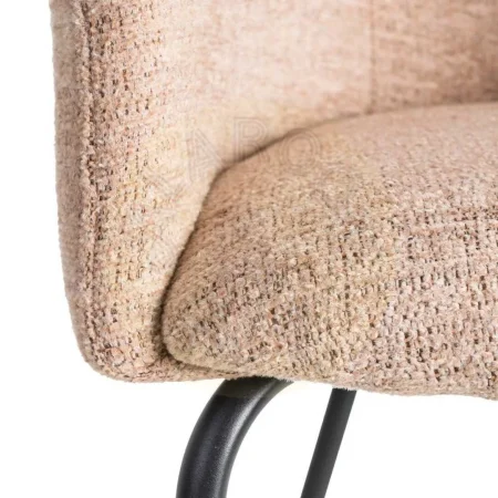 Silla rosa tapizada en tejido con estructura metálica para salón asiento 47cm 61x56x77.50cm - Ixia - 615381IX - foto-secundaria-6