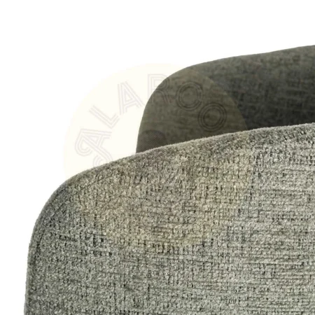 Silla verde tapizada en tejido con estructura metálica para salón altura asiento 48.5cm 60.50x55x78.50cm - Ixia - 615382IX - foto-secundaria-5