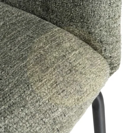 Silla verde tapizada en tejido con estructura metálica para salón altura asiento 48.5cm 60.50x55x78.50cm - Ixia - 615382IX - foto-secundaria-7