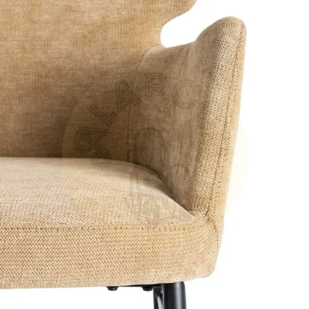 Silla beige tapizada en tejido con estructura metálica 59.50x62.50x86cm - Ixia - 615384IX - foto-secundaria-5
