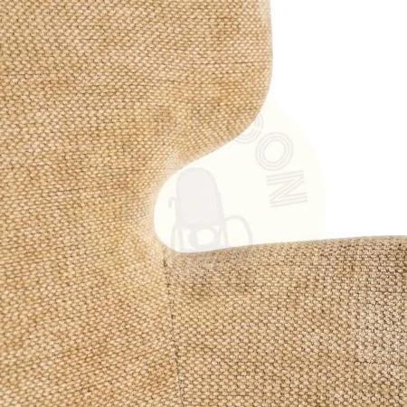 Silla beige tapizada en tejido con estructura metálica 59.50x62.50x86cm - Ixia - 615384IX - foto-secundaria-6