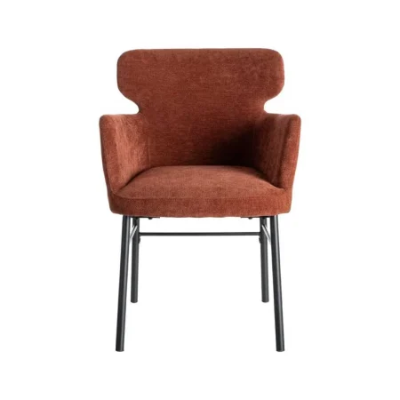 Silla burdeos en tejido y metal con reposabrazos 59.50x62.50x86cm - Ixia - 615386IX - foto-blanco
