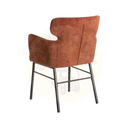 Silla burdeos en tejido y metal con reposabrazos 59.50x62.50x86cm - Ixia - 615386IX - foto-secundaria-3