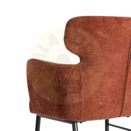 Silla burdeos en tejido y metal con reposabrazos 59.50x62.50x86cm - Ixia - 615386IX - foto-secundaria-4