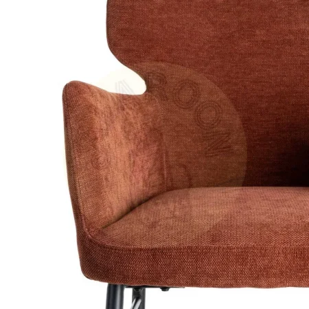 Silla burdeos en tejido y metal con reposabrazos 59.50x62.50x86cm - Ixia - 615386IX - foto-secundaria-5