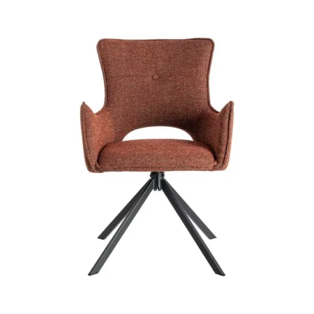 Silla tapizada roja estructura metálica no apilable certificada EN16139 58.50x60x86.50cm - Ixia - 615388IX - foto-blanco