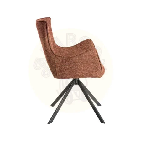 Silla tapizada roja estructura metálica no apilable certificada EN16139 58.50x60x86.50cm - Ixia - 615388IX - foto-secundaria-1