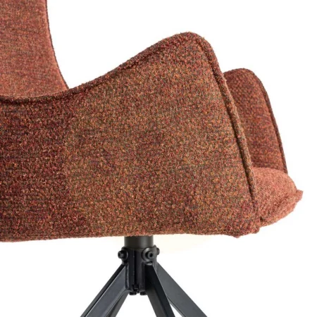 Silla tapizada roja estructura metálica no apilable certificada EN16139 58.50x60x86.50cm - Ixia - 615388IX - foto-secundaria-7