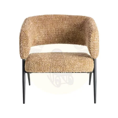 Sillón mostaza en tejido con estructura metálica 71x70x75cm - Ixia - 615390IX - foto-secundaria-1