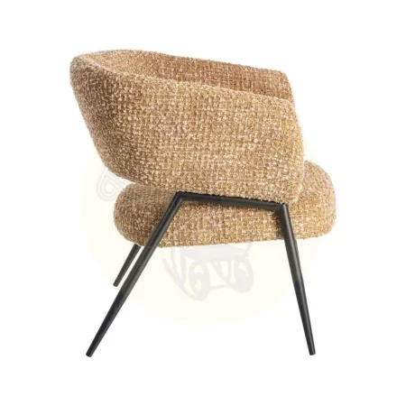 Sillón mostaza en tejido con estructura metálica 71x70x75cm - Ixia - 615390IX - foto-secundaria-2