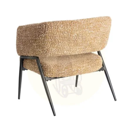 Sillón mostaza en tejido con estructura metálica 71x70x75cm - Ixia - 615390IX - foto-secundaria-3