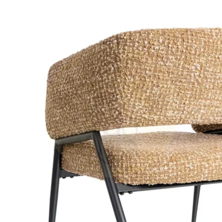 Sillón mostaza en tejido con estructura metálica 71x70x75cm - Ixia - 615390IX - foto-secundaria-4