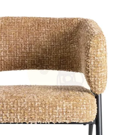 Sillón mostaza en tejido con estructura metálica 71x70x75cm - Ixia - 615390IX - foto-secundaria-5