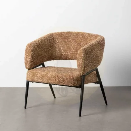 Sillón mostaza en tejido con estructura metálica 71x70x75cm - Ixia - 615390IX - foto-secundaria-9