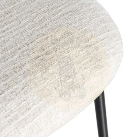 Silla tapizada en tejido crema patas de hierro negro 49x48x80cm - Ixia - 615392IX - foto-secundaria-8