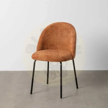 Silla en tejido color calabaza con patas de hierro negro 49x48x80cm - Ixia - 615393IX - foto-secundaria-10