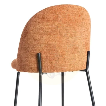 Silla en tejido color calabaza con patas de hierro negro 49x48x80cm - Ixia - 615393IX - foto-secundaria-4