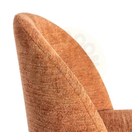 Silla en tejido color calabaza con patas de hierro negro 49x48x80cm - Ixia - 615393IX - foto-secundaria-5