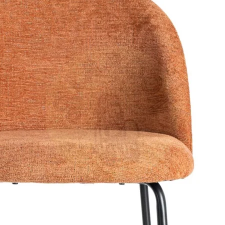 Silla en tejido color calabaza con patas de hierro negro 49x48x80cm - Ixia - 615393IX - foto-secundaria-7