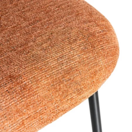 Silla en tejido color calabaza con patas de hierro negro 49x48x80cm - Ixia - 615393IX - foto-secundaria-8