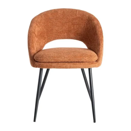 Silla calabaza tapizada en tejido poliéster estructura metálica patas hierro negro cojín desenfundable 58x60x80cm - Ixia - 615396IX - foto-blanco